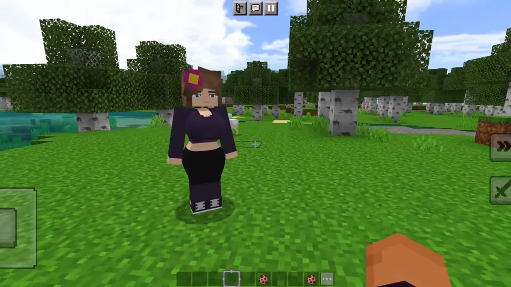 Jenny Mod Minecraft gameplay showing installation